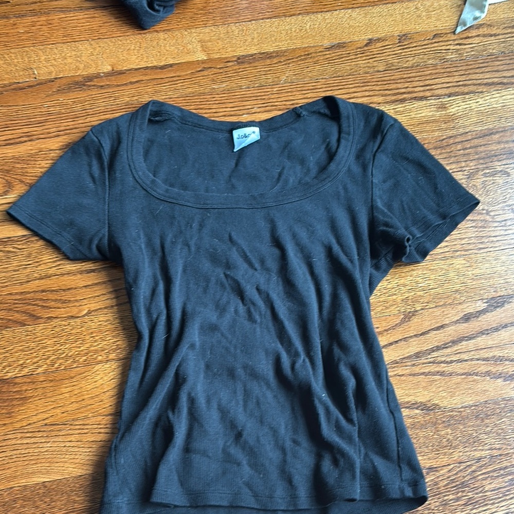 Black Fitted Short Sleeve T-Shirt